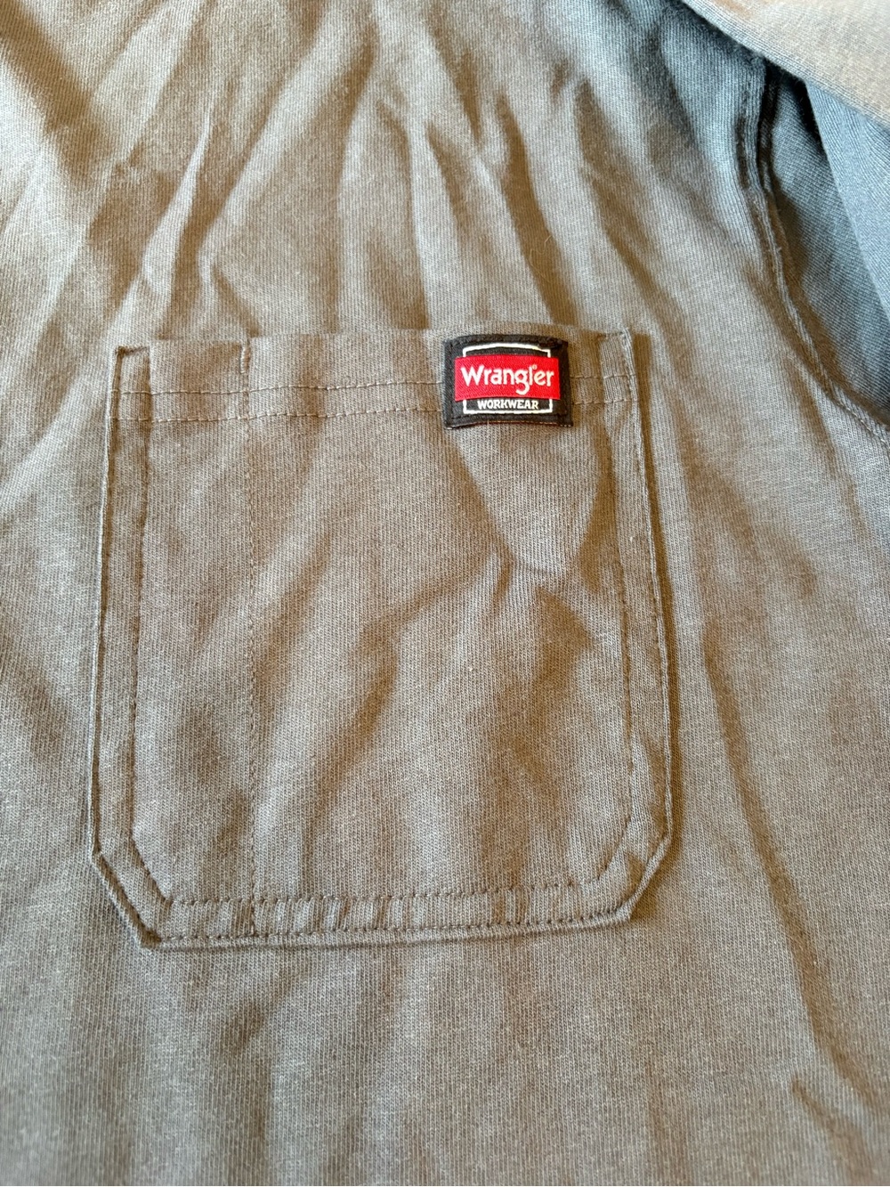 Wrangler Long Sleeve Crewneck Tee in Slate Gray - Picture 5 of 5